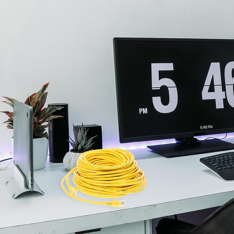 كابل إيثرنت NOLITOY Cat 5E بطول 20 متر، أصفر، RJ45، سريع للغاية، سلك توصيل للمكتب المنزلي - Image 4